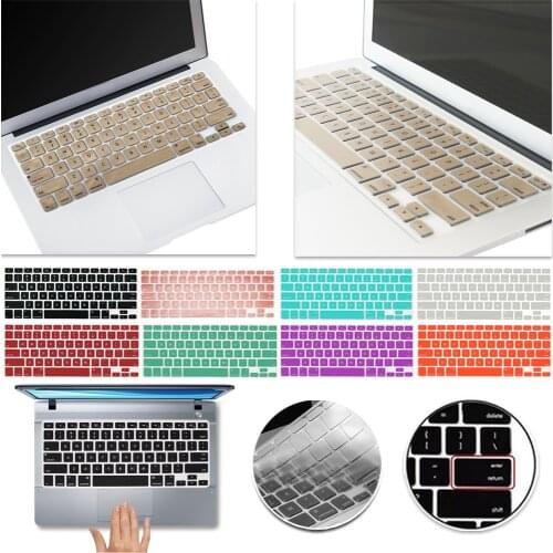 Multicolor US Laptop Keyboard Cover for Apple Macbook Pro 13" A1278 CD-ROM/Pro 15" A1286 Silicone Soft Waterproof Keyboard Cover