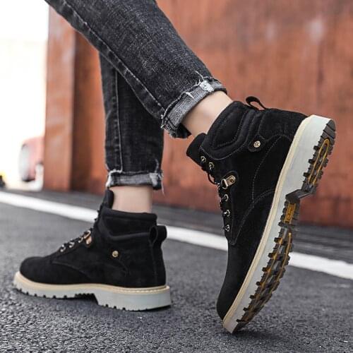 Men Shoes 2020 Boots Mens Winter Mens Shoes Sports Casual Scarpa Uomo Black Men Vintage Platform Man Desert For