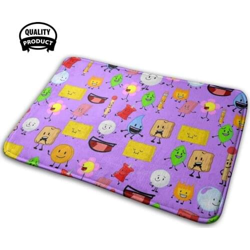 Bfdi Soft House Family Anti-Slip Mat Rug Carpet Bfdi Coiny Flower Bubble Leafy Blocky Match Pencil Teardrop Firey Snowball