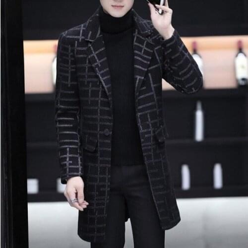 2020 New Mens Clothing Fashion Middle and long style young people to repair the Korean style wind coat costumes
