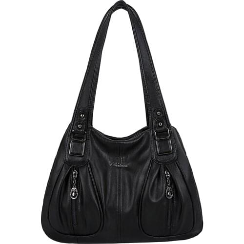 2021 New Large Capacity Soft Leather Handbag Fashion Designer Shoulder Bag Travel Handbag Retro Casual Messenger Bag