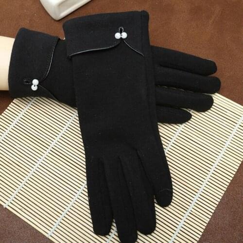 Autumn Winter Fashion Elegant Ladies Full Finger Touch Screen Riding Gloves Women Warm Cashmere Long Gloves Mittens Guantes L47