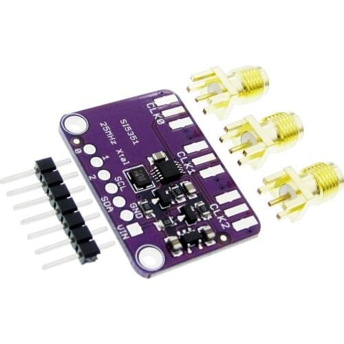 2PCS CJMCU 5351 Si5351A Si5351 Clock Signal Generator Breakout Board For IDE I2C Controller SMA Connector 3.3V LDO Regulator