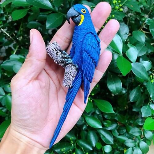 QIQIPP Purple Blue Parrot Fridge Magnet Resin Decorative Magnet