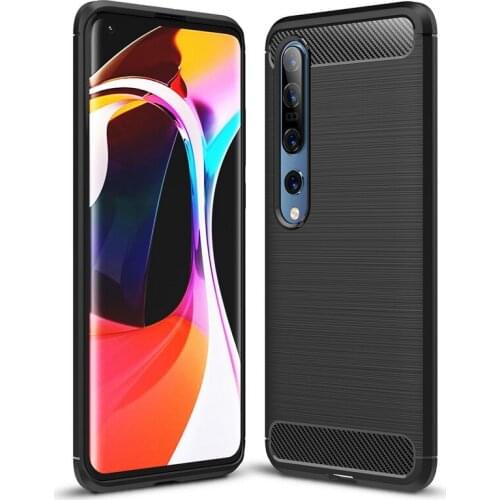 Luxury phone case For Xiaomi mi 10 Pro mi10 note 10 Soft Silicone Carbon Fiber Texture cover For Redmi K30 xiaomi Poco X2 Fundas