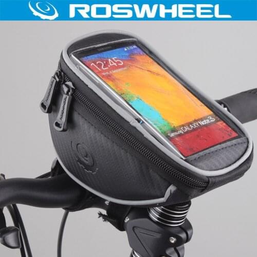 ROSWHEEL Waterproof Cycling Bike Front Top Frame Tube Bag Bicycle Handlebar Bag Pouch Touch Screen 4.2" 5" 5.5" Phone Case