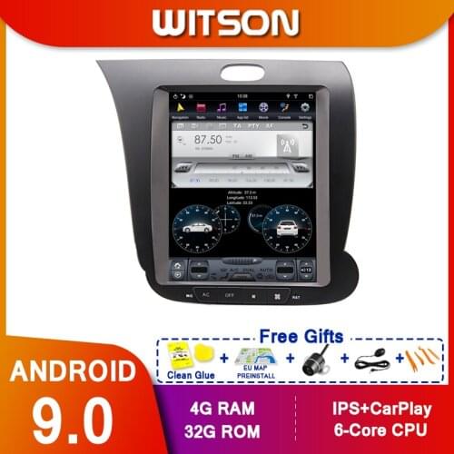 WITSON Tesla Style Vertical Screen Android 9.0 For KIA K3 2013-2017 Car Radio Automotivo Multimedia Player Navigation