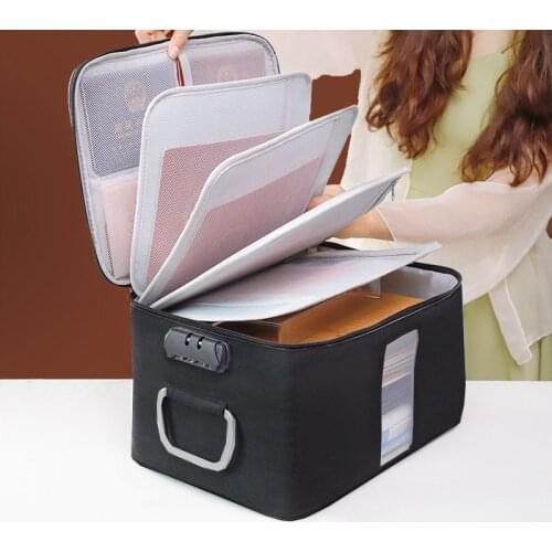 High Capacity Multilayer Briefcase Office Documents Organize Package Credentials Credit Card Wallet Storage Pouch Accessories