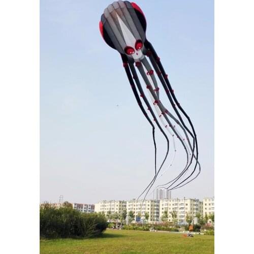 Free shipping high quality 26m 20m Capricorn octopus kite large soft kite ripstop nylon fabric kite with handle line kite flying