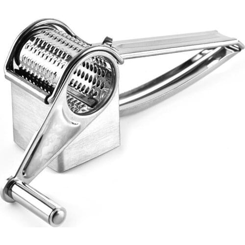 Rotary Cheese Grater Hand-Cranked Cheese Shredder Slicer Garlic Chocolate Cutter Stainless Steel Drum Kitchen Tool Accessories