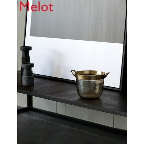 High-End Wine Cabinet Decoration Modern Minimalist Wine Rack Decoration Champagne Bucket Light Luxury Bucket Home