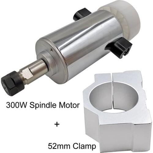 High Speed 300W Spindle Motor DC Air Cooled 48V 12,000 rev/min CNC Z Axis Router Tools Electric Spindle 52MM ER11 Collet