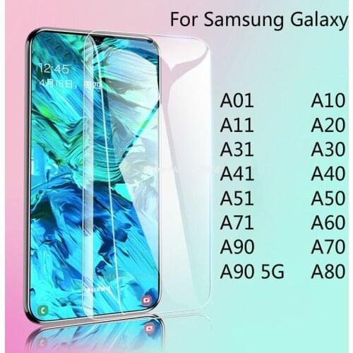 Tempered Glass For Samsung A71 A31 A51 A41 A11 A01 A10 A20 A30 A40 A50 A60 A70 A80 A90 5G Screen Protector Protective Film Glass
