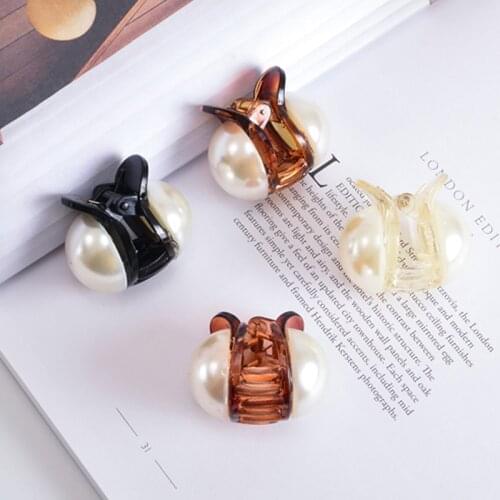1Pc Fashion Women Girls Pearl Hair Clip Hairpin Gifts Mini Hair Claw Vintage Retro Hair Clips Styling Tool Hair Accessories