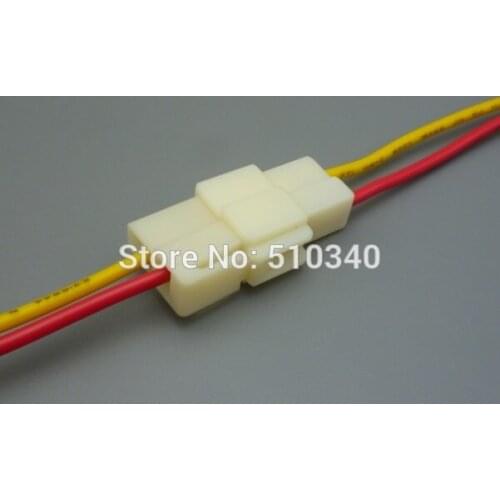 100 set 6.3mm connector 2P 2 pin Electrical 6.3 Connector Kits Male Female socket plug for Motorcycle Car