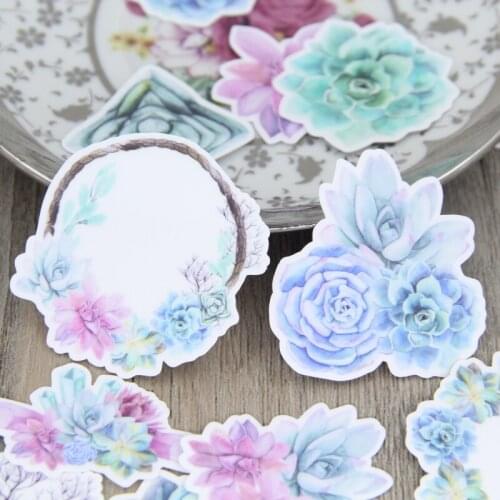 22pcs Watercolor Waterproof Flower Wreath Succulent Plant Laptop Computer Phone Case Hydro Flask Water Bottle Sticker for Girl