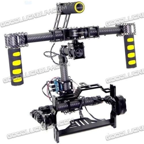 3 Axis Brushless 3K Full Carbon Fiber DSLR Handheld Gimbal DSLR Camera Mount Stablizer Without controller motors