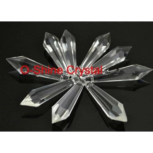 50pcs CLEAR 60MM CHANDELIER GLASS CRYSTALS LAMP PRISMS PARTS HANGING DROPS SHIPPING FREE