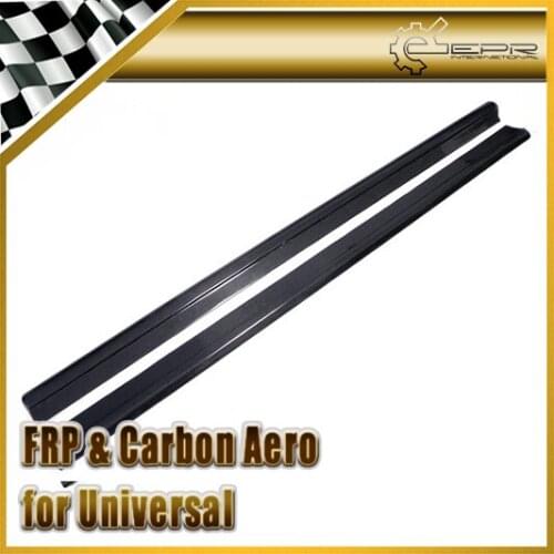 Car-styling Universal Carbon Fiber Side Skirt Extension Add-on(190cm length, 10cm width, with step)