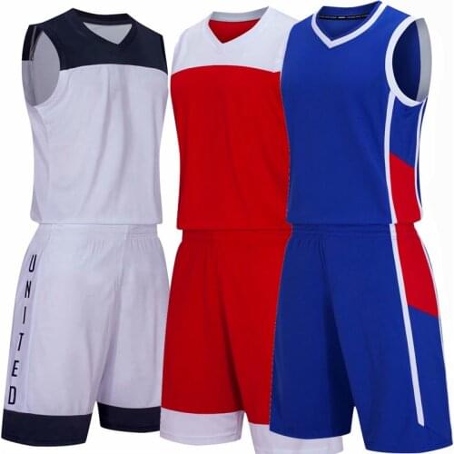 Child Youth Basketball Jerseys USA Uniforms Sports Clothes Kids Blank Basketball Sets Kits Breathable Boys Training Shorts Sets