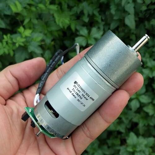 DC24V 22RPM 80MA Electric Machinery All Metal Gear Micro Motor Mute High Torque Geared Motor Can Install Speed Feedback