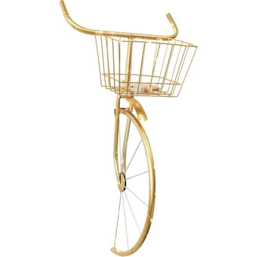 Retro Creative Bike Head Bike Wall Hanging Baskets Milk Tea Shop Clear Bar Wall Decorations Murals Home Decoration Crafts Gifts