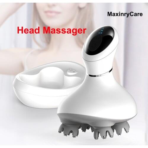 Electric Head Massage Waterproof Body Vibration Scalp Massager for Head Kneading Stress Relax Pet Human Health Care masajeador