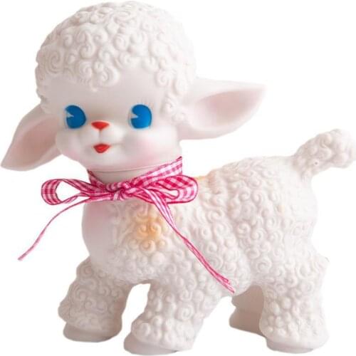 Lovely god beast rainbow camel doll plush toy pvc model color Grass Mud Horse doll ins sheep toys for gifts