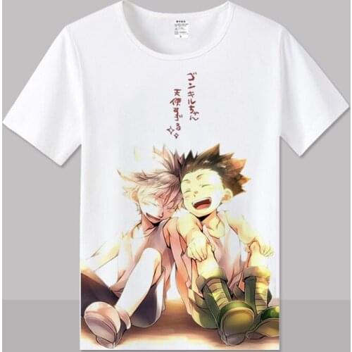 2020 New Anime Hunter x Hunter Gon Freecss Cosplay T Shirt Cartoon Killua Zoldyck Leorio PaladiKnight T-Shirt Casual Top Tee