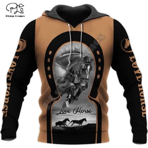 PLstar Cosmos Funny Animal Love Horse Colorful Harajuku NewFashion Tracksuit 3DPrint Men/Women Streetwear Jackets Zip Hoodies 12