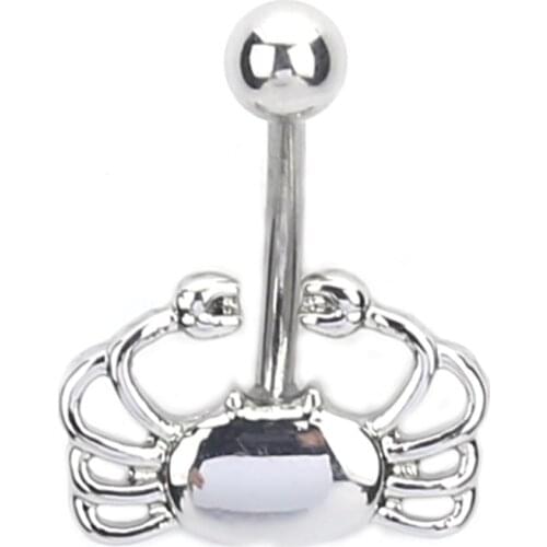 New Style Crab Navel Bell Button Rings 316L Surgical Steel Piercing Belly Button Rings Navel Piercing Sex Body Jewelry