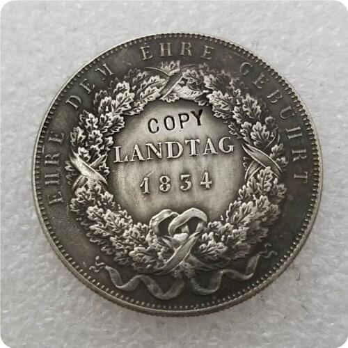 Tpey #2_1834 German states coin COPY commemorative coins-replica coins medal coins collectibles