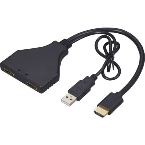 HDMI 1 / 2 distributor 4K high definition same screen HDMI 1 / 2 used at the same time