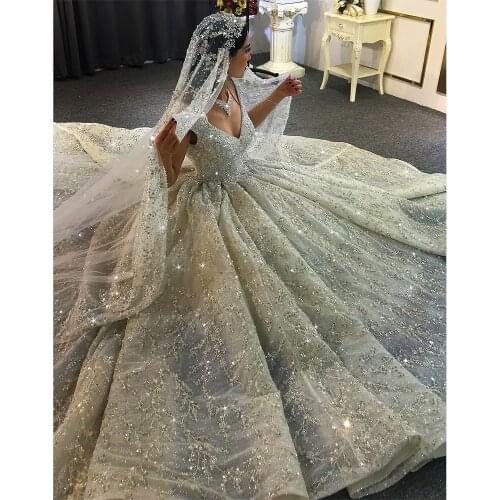 2021 Heavy beading luxury wedding dress wedding gown bridal dress