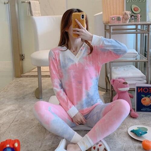 SLPBELY Women Thermal Underwear Pajamas Set Winter Long Sleeve Slim Nightwear Two Piece Homewear Girl Warm Sleepwears Night Suit