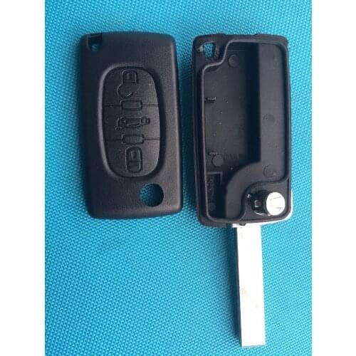 1Pcs Of New Replacement Remote Case Shell For Peugeot 407 407 307 308 607 Key Cover 3 Buttons Flip Blank Uncut No Logo Auto Part