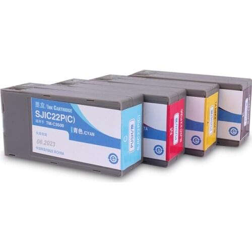 KINGSUN For Epson SJIC22P Compatible Cartridge with Pigment Ink For Epson TM C3500 Inkjet Printer 28ML/PC