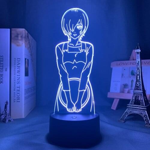 Anime Light Tokyo Ghoul Touka Kirishima Led Night Light for Bedroom Decor Nightlight Gift Tokyo Ghoul 3d Lamp Touka Kirishima