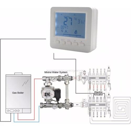 BGL02-5 LCD Thermoregulator Gas Boiler Heating Temperature Controller Programmable Thermostat for Kombi Boiler Wall Mounted O17