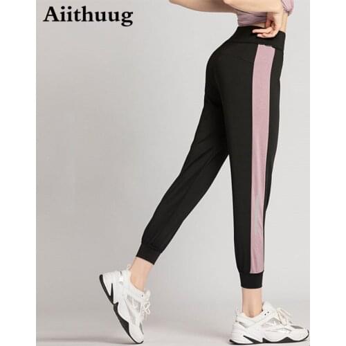 Aiithuug Womens Hiking Pants Quick Dry Jogger Pants Athletic Workout Running Track Pants Loose Casual Sports Trousers Luminous