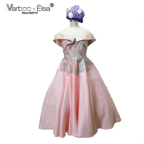 VARBOO_ELSA Chmpagne Arabic Evening Dresses Sexy Evening Gowns 2018 Dubai Kaftan Women Formal Evening Gown Dresses robe de soire