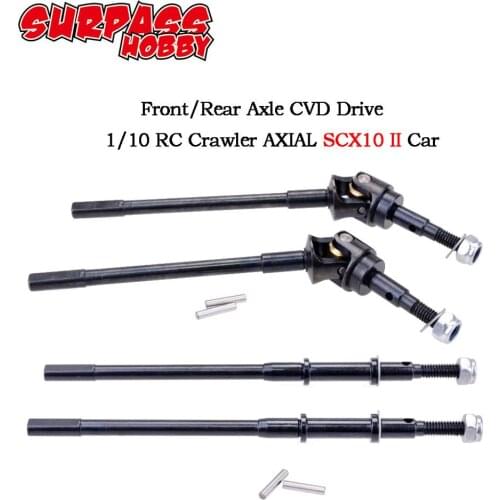 Hard Steel Front Rear Axle CVD AR44 Universal Drive Shaft for 1/10 AXIAL SCX10 II 90046 90047 RC Car