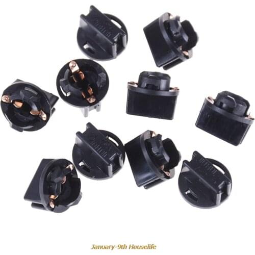 10Pieces T10 Socket Dashboard Instrument Panel Socket T10 W5W 168 192 194 Twist Lock Wedge Bases Lamp Dash Bulb Plug