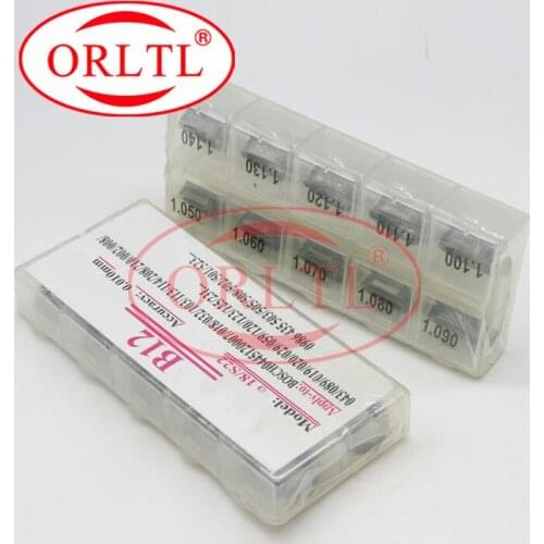 100 pcs ORLTL Adjusting Shims B12 Common Rail Injector Gasket Kit Diesel Fuel Injector Shim Auto Engine Gasket Size 0.98--1.14mm