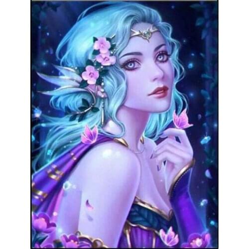 Diamond Painting Fairy Portrait Cross Stitch Full Drill Square&Round Diamond Embroidery Picture Of Rhinestone Beaded Craft Kits