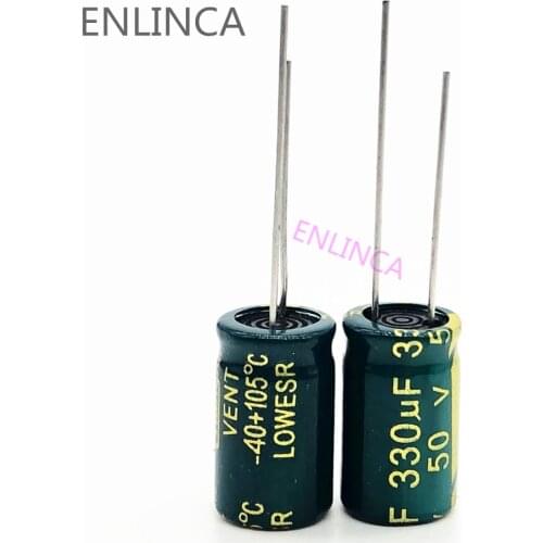 20pcs/lot S02 high frequency low impedance 50v 330UF aluminum electrolytic capacitor size 10*17 330UF 20