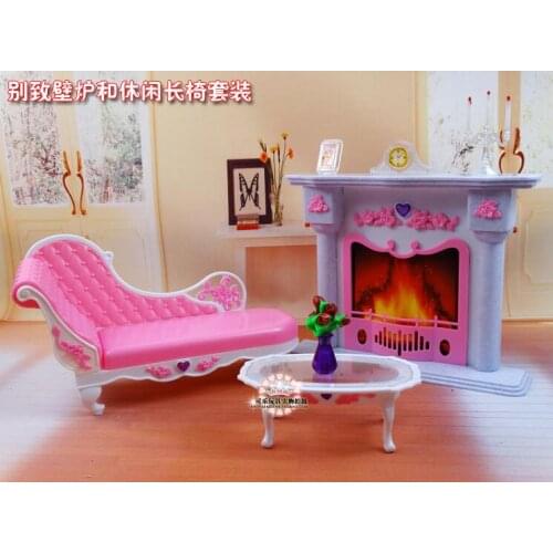 Free Shipping 1/6 doll accessories Fir place leasure chair accessories Girl gift Play Set doll Furniture for barbie doll