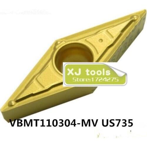 Free shipping 10pcs VBMT110304-MV US735 carbide inserts for SVJBR/SVQCR ,Turning Blades for Stainless Steel