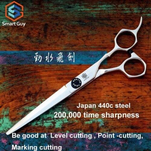 Free shipping 6.0" inch beauty salon best hot hair stylist scissors in Japan 440c steel, K1-60N