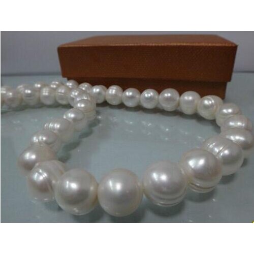 FREE SHIPPING 9-10 MM NATURAL SUD WHITE PEARL NECKLACE 18 "